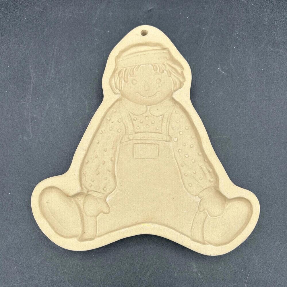 Raggedy Ann Brown Bag Cookie Art 1986 Clay Cookie Mold
